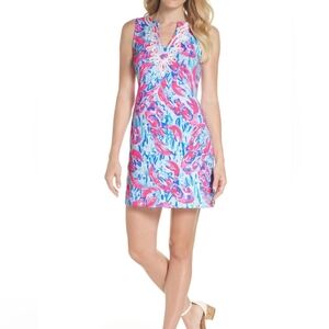 Lilly Pulitzer Knit Shift Dress Lobster Print